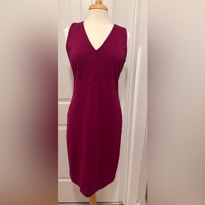 Ann Taylor Red Sheath Cocktail Dress